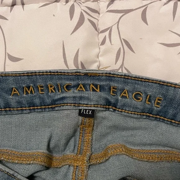 American Eagle Outfitters Flex Original Straight Light Wash Blue Men Jeans - Picture 5 of 6